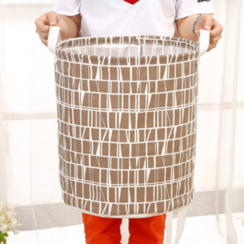Wholesale Cotton and Linen Large Capacity Foldable Storage Baskets